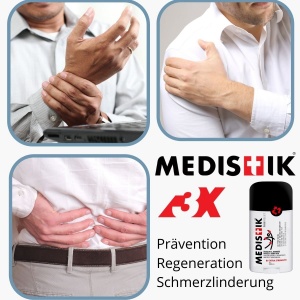 3x Prävention, Regeneration, Schmerzlinderung